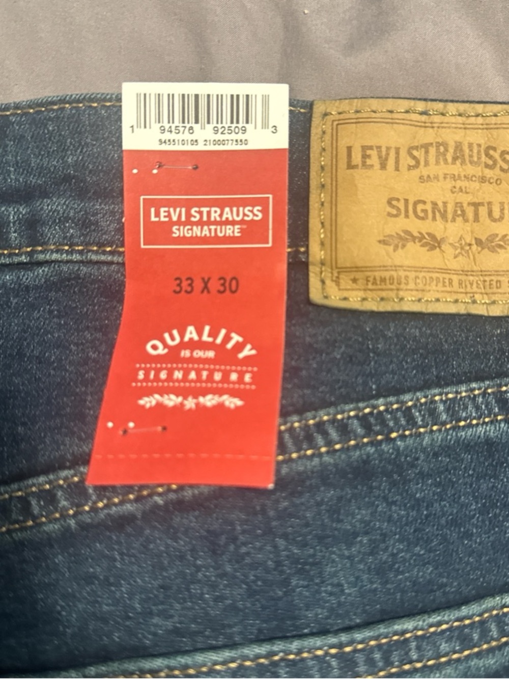 Signature by Levi Strauss Dark Blue Relaxed Jeans